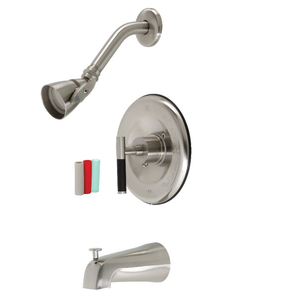 Kingston Brass KB6638CKL Single-Handle Tub and Shower Faucet, Brushed Nickel KB6638CKL - main